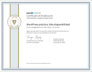 Wordpress Alta disponibilidad Linkedin Learning