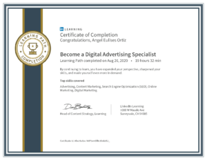 Certificate-Become a Digital Advertising Specialist